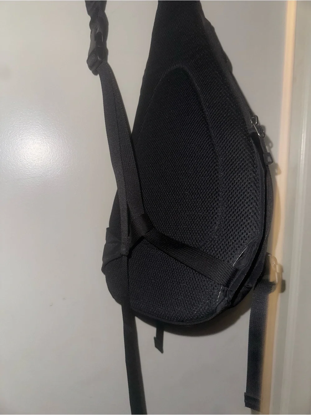 Patagonia Black Sling Pack with Front Buckle and Logo